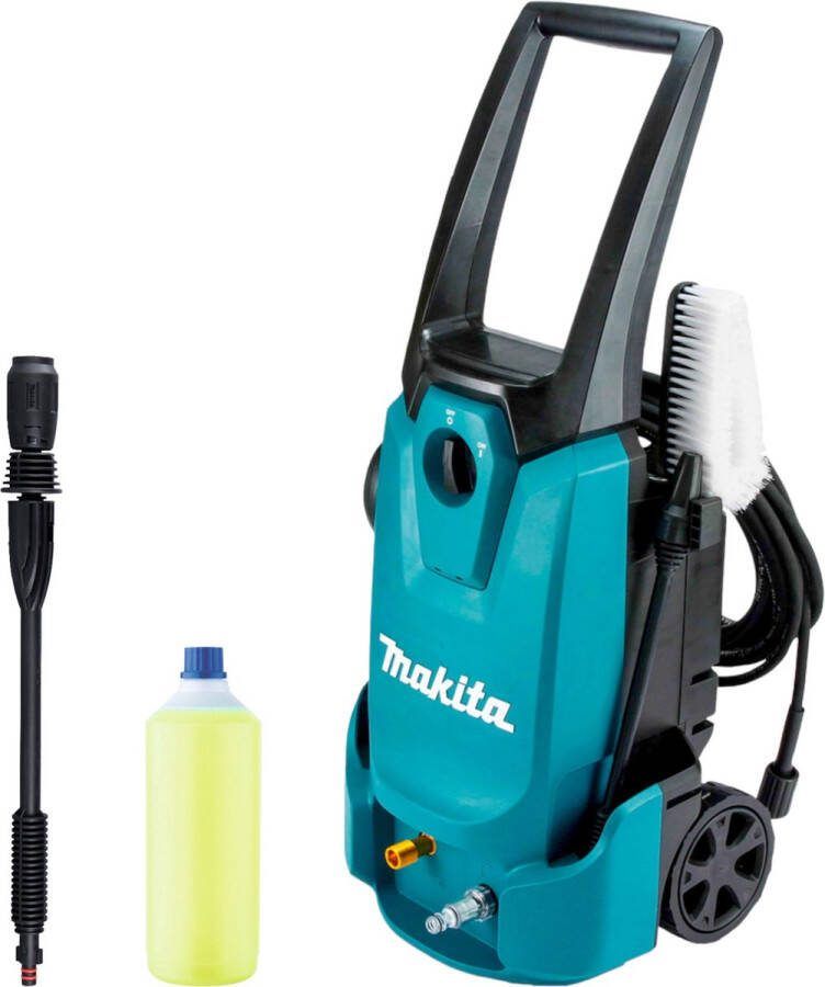 Makita HW 1200 hogedrukreiniger 1800 watt 120 bar 420 l u + spuitlans + universele reiniger