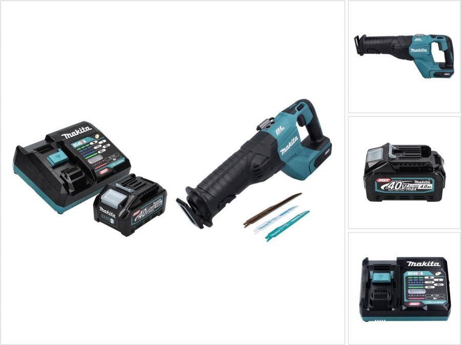 Makita JR 001 GM1 Accu Reciprozaag 40 V max. borstelloze reciprozaag XGT + 1x accu 4.0 Ah + lader zonder koffer