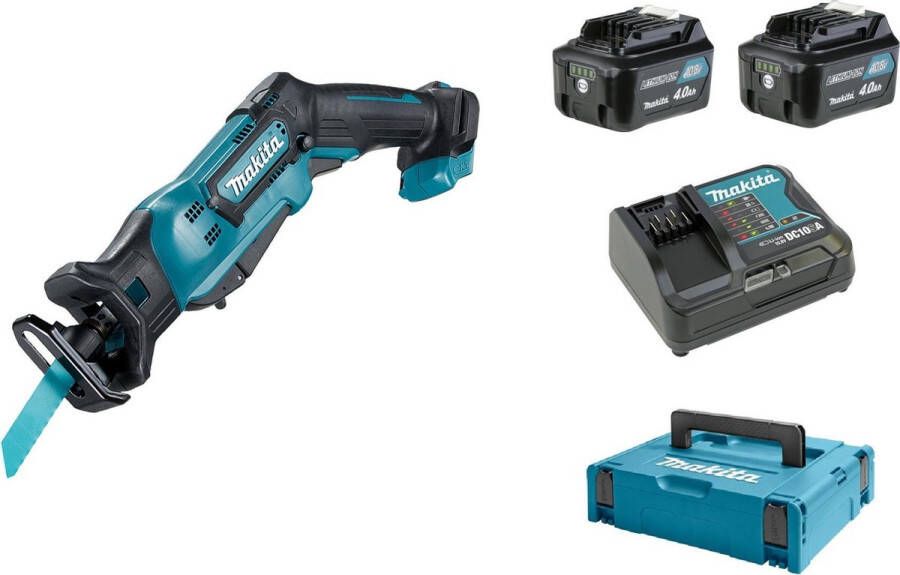 Makita JR103DSMJ 10.8V Li-Ion schuifaccu reciprozaag set (2x 4.0Ah accu) in Mbox snelwissel