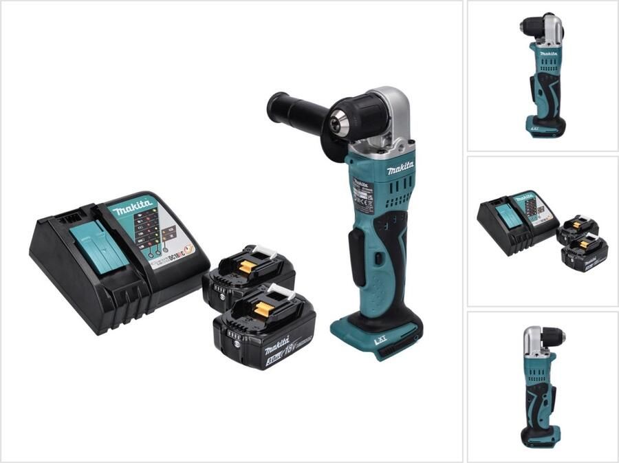 Makita DDA 351 RF accu haakse boormachine 18 V 13 5 Nm + 2x accu 3.0 Ah + lader