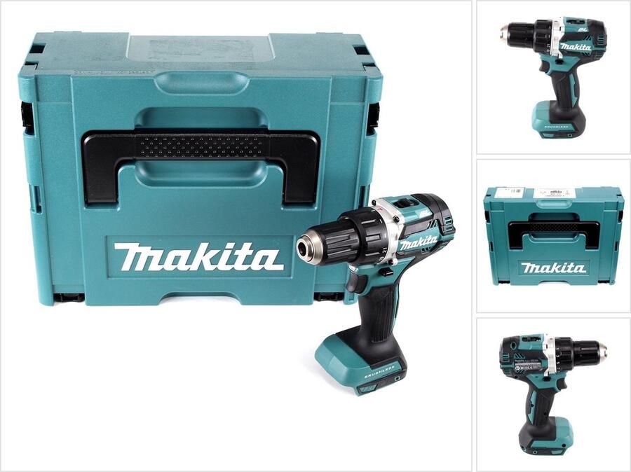Makita DDF 484 ZJ accuboormachine borstelloos 18V 54Nm solo in Makpac zonder accu en lader