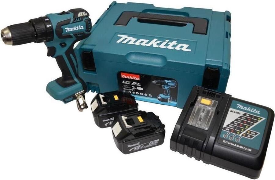 Makita DHP459RTJ Accu Klopboor- Schroefmachine 18V 5.0Ah Li-ion in Mbox