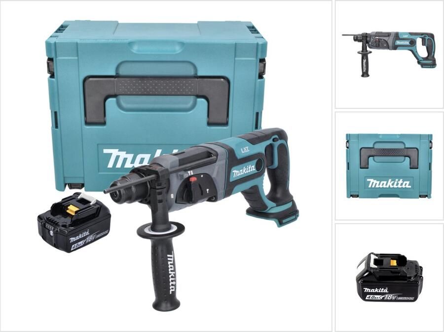 Makita DHR 241 M1J accu boormachine 18 V 2.0 J SDS plus + 1x oplaadbare accu 4.0 Ah + Makpac zonder oplader