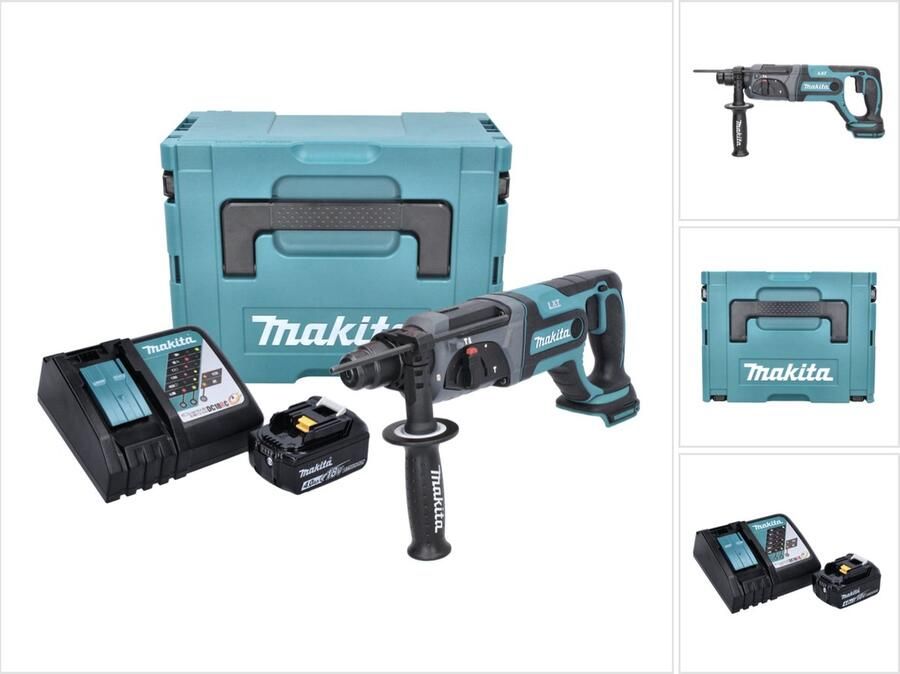 Makita DHR 241 RM1J accu boormachine 18 V 2.0 J SDS plus + 1x oplaadbare accu 4.0 Ah + lader + Makpac
