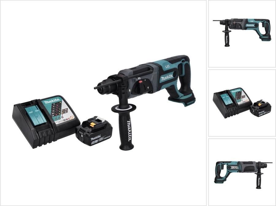 Makita DHR 241 RT1 accu boormachine 18 V 2.0 J SDS plus + 1x oplaadbare accu 5.0 Ah + lader