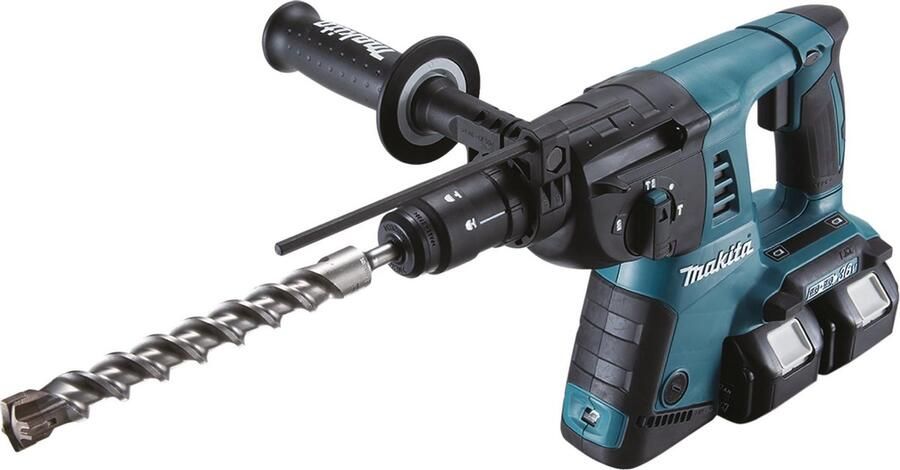 Makita DHR264PT2J 36V (2x 18V) Li-Ion accu SDS-Plus boorhamer set in Mbox (2x 5 0Ah accu) 2 5J