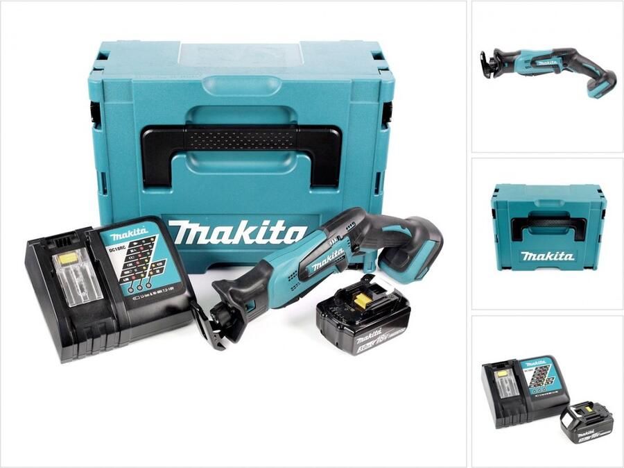 Makita DJR 183 RF1J Accu Reciprozaag 18V + 1x accu 3.0Ah + lader + Makpac