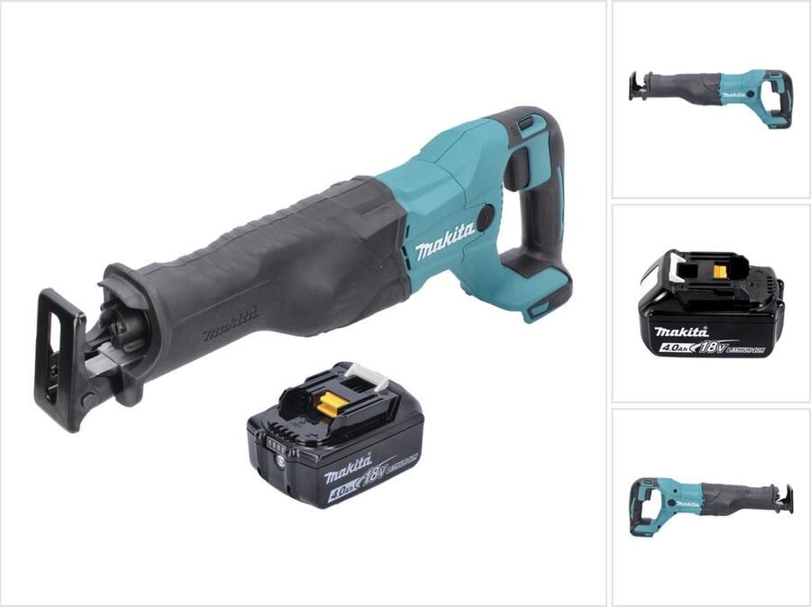 Makita DJR 186 M1 accu reciprozaag 18 V + 1x oplaadbare accu 4.0 Ah zonder oplader
