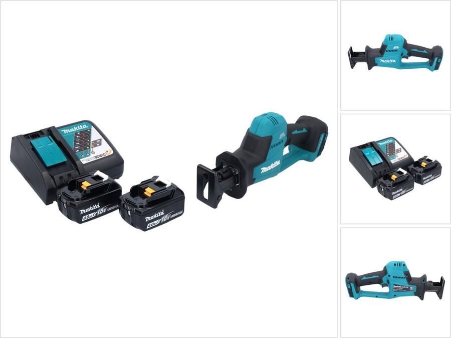 Makita DJR 189 RM accu reciprozaag 18 V borstelloos + 2x accu 4.0 Ah + lader