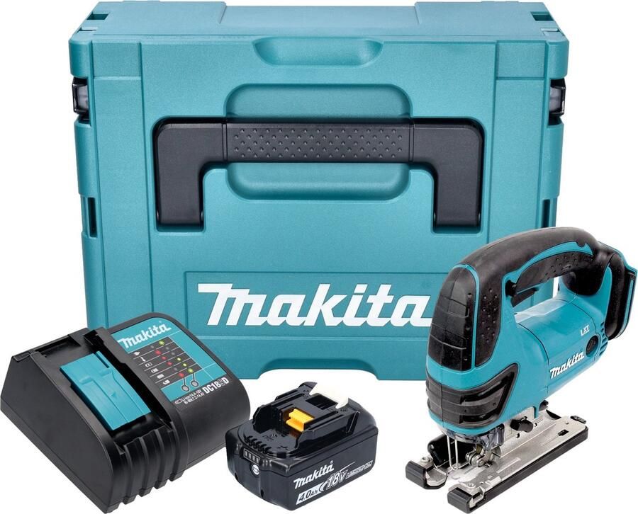 Makita DJV 180 SM1XJ accu decoupeerzaag 18 V 135 mm + 1x accu 4.0 Ah + lader + Makpac