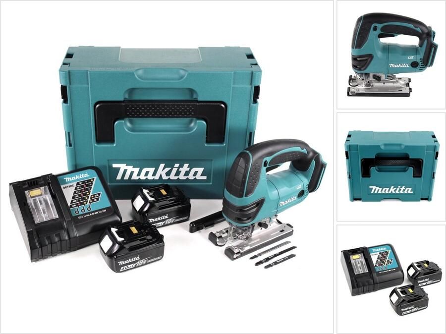 Makita DJV180RMJ 18V Li-Ion Accu decoupeerzaag set (2x 4.0Ah accu) in Mbox D-greep variabel