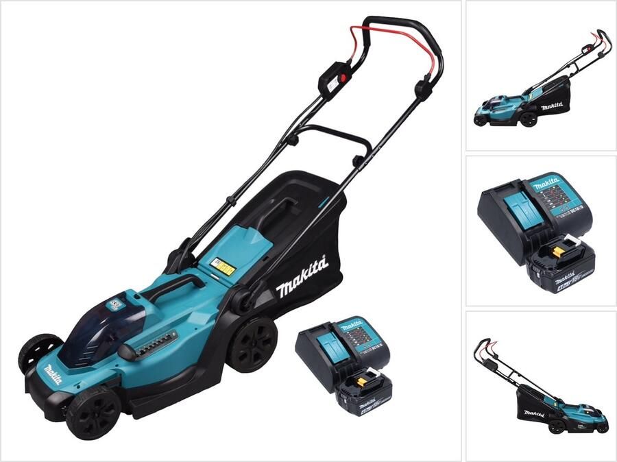 Makita DLM 330 SM accugrasmaaier 18 V 33 cm 30 l + 1x accu 4.0 Ah + lader