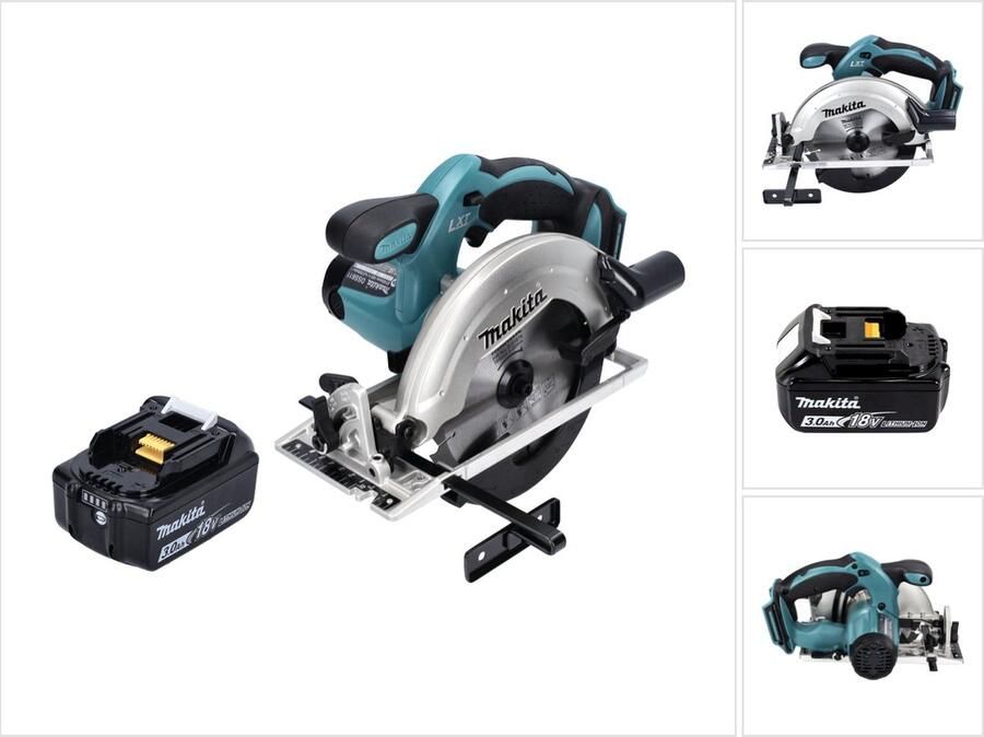 Makita DSS 611 F1 accu cirkelzaag 18 V 165 mm + 1x accu 3.0 Ah zonder oplader