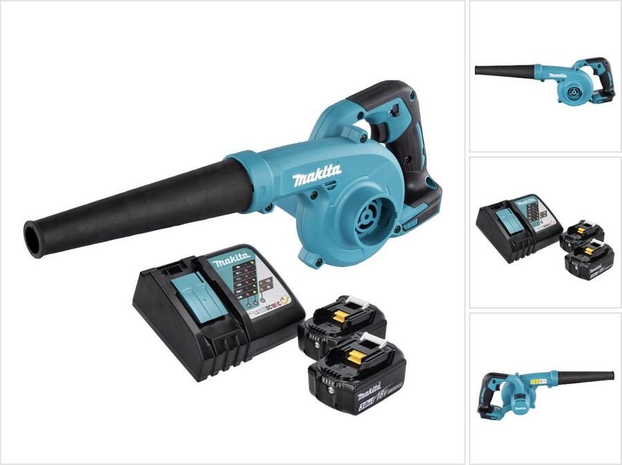 Makita DUB 185 RF accu bladblazer 18 V + 2x accu 3.0 Ah + lader