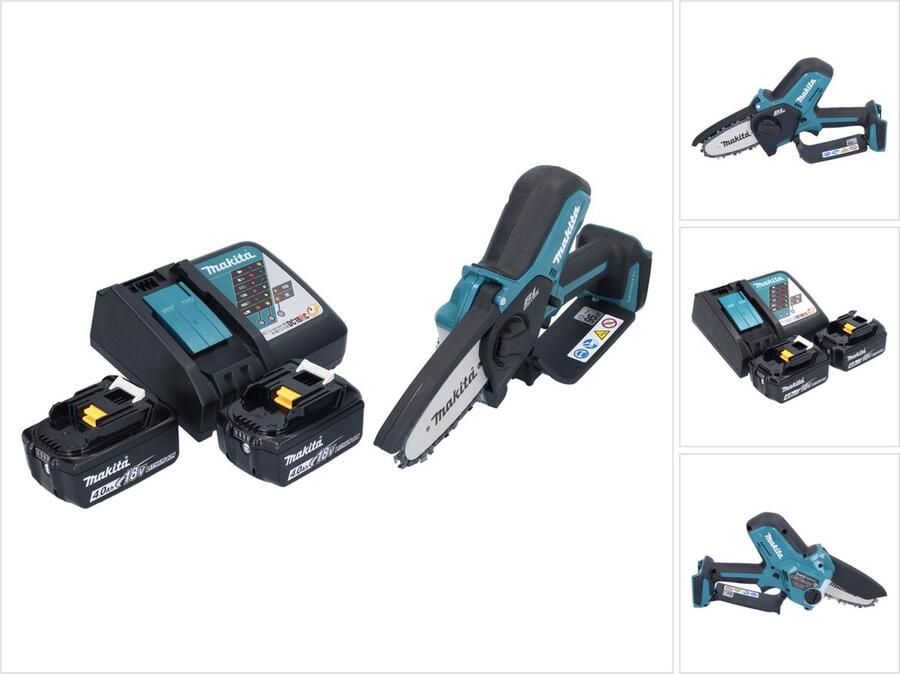 Makita DUC 101 RM accu-snoeizaag 18 V 10 cm borstelloos + 2x accu 4.0 Ah + lader