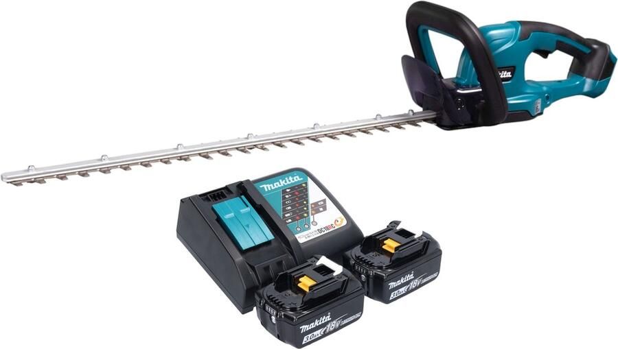 Makita DUH 607 RF2 accu heggenschaar 18 V 60 cm + 2x accu 3.0 Ah + lader