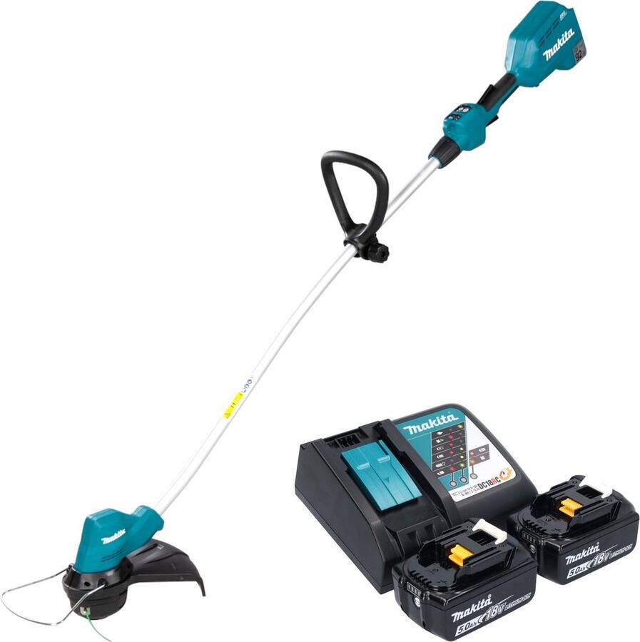 Makita DUR 189 RTE Accu grastrimmer 18 V 300 mm borstelloos + 2x accu 5.0 Ah + lader