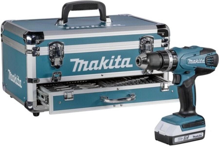Makita HP457DWEX4 Bit&borenset klopboor schroefmachine + koffer