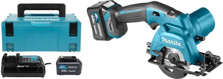Makita HS301DSMJ 10.8V Li-Ion Accu cirkelzaag set (2x 4.0Ah accu) in Mbox 85mm