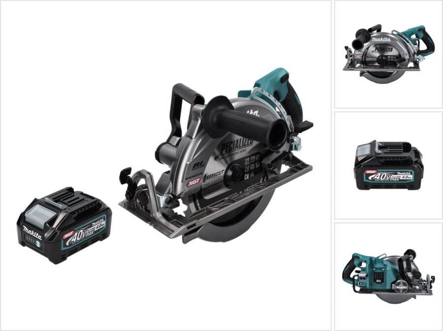 Makita RS 002 GM1 Accu cirkelzaag 40 V max. 260 mm borstelloos + 1x accu 4.0 Ah zonder lader