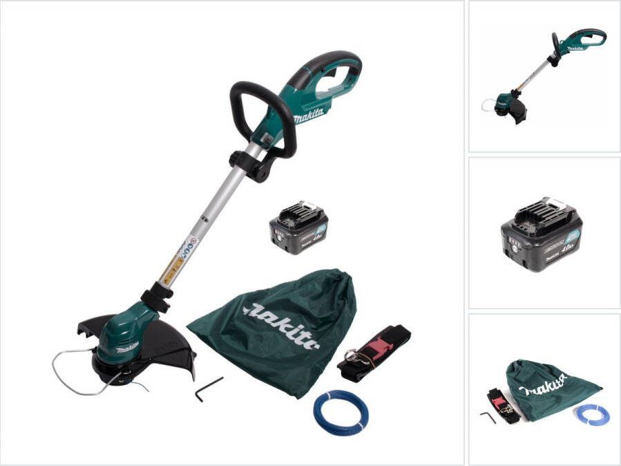 Makita UR 100 DM1 accu grastrimmer 10.8V + 1x accu 4.0Ah + 1x snaarkop en accessoires zonder oplader