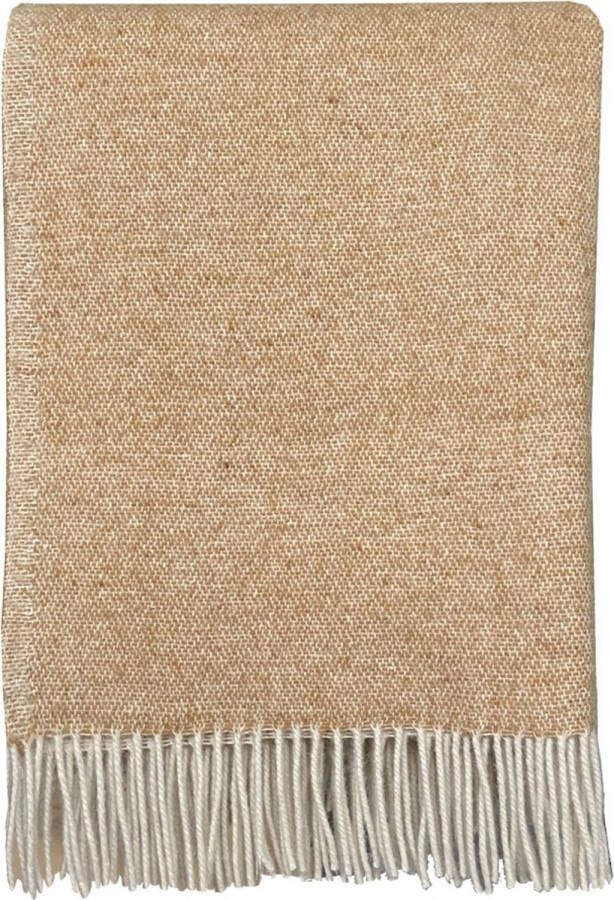 Malagoon Camel plaid in wolblend 170 x 131 cm