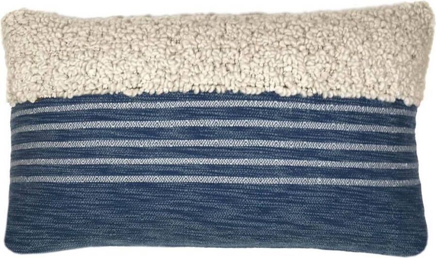 Malagoon Sierkussen Tribal Indigo Blauw 35 Cm X 60 Cm