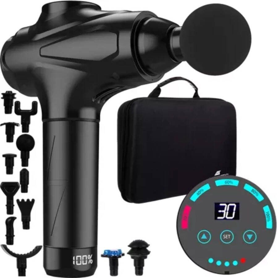 Malatec Massagepistool 45W met 12 Koppen Voor Thuis en Professioneel Gebruik