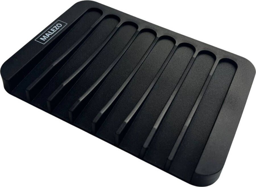 MALEZO Premium Products Zeepbakje zwart Handzeep houder siliconen Zeephouder Badkamer accessoires Zeepschaaltje