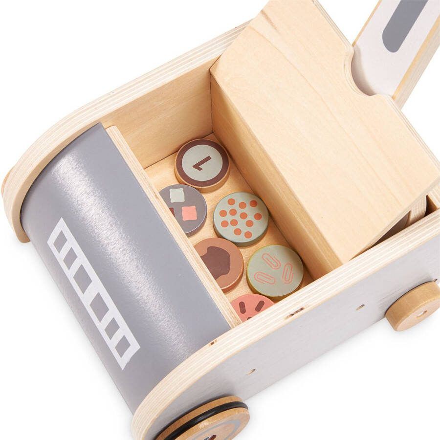 Mamabrum Houten Stofzuiger voor kinderen 3+ Reinigingsspeelgoed Rollenspel Reiniging voor kinderen Speelgoedstofzuiger met accessoires voor jongens meisjes creatief speelgoed
