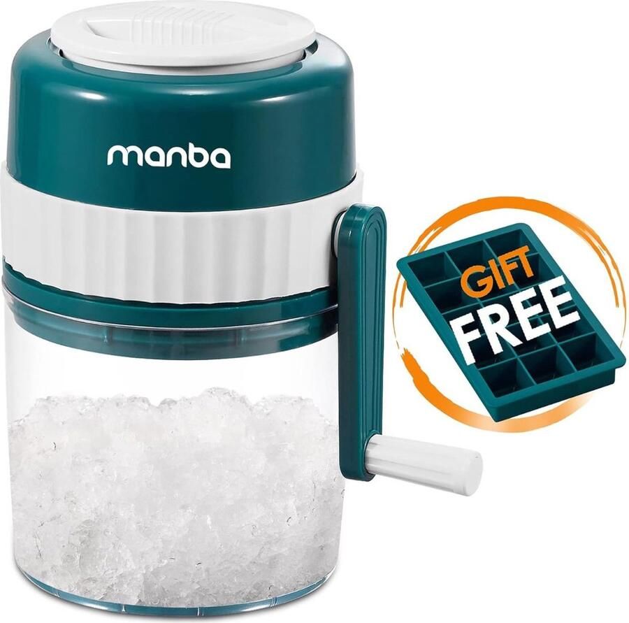 Mambo IJscrusher met IJsschep Professionele Ice Crusher 3 RVS Messen IJsvergruizer Handmatig Groen