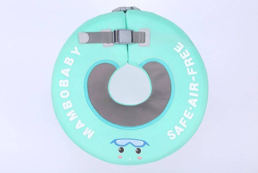 Mambobaby baby zwemband nekring baby float babyzwemmen lekvrij 0-12 maanden groen