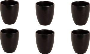 Mammoet Beker Moon 30 cl Zwart Stoneware 6 stuk(s)