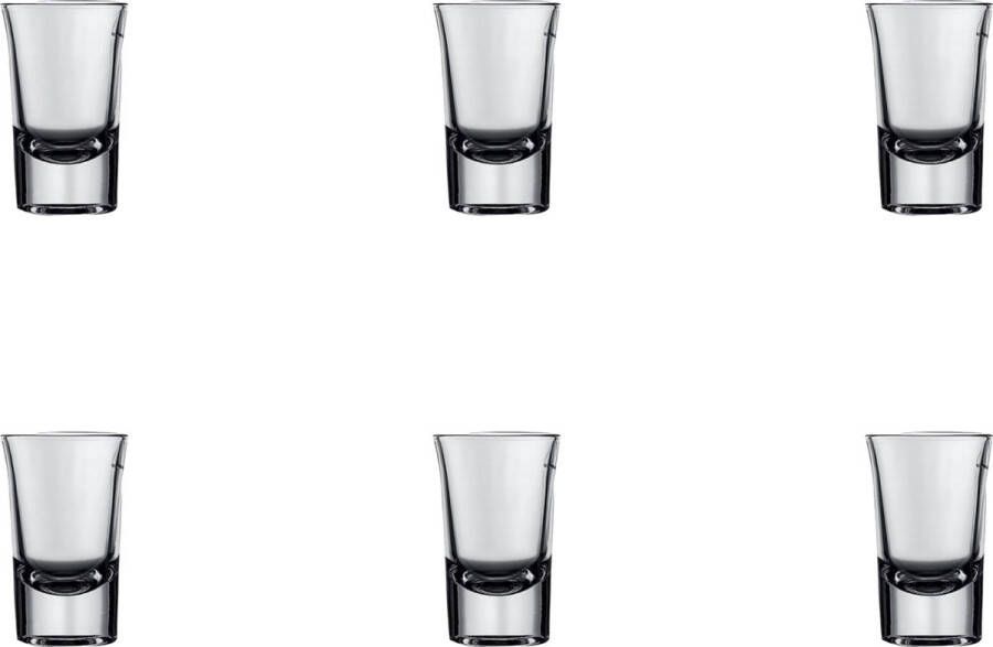 Mammoet Borrelglas Budgetline Bostonshot 3.5 cl Transparant 6 stuk(s) Shotglas