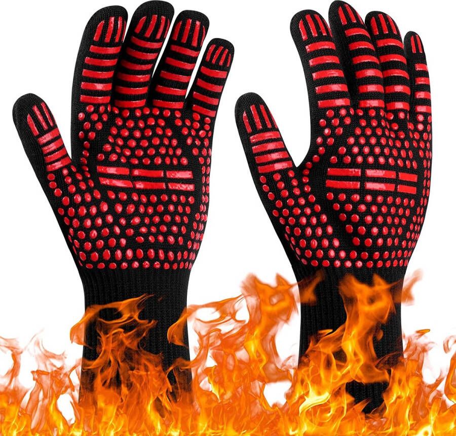 Mancor Ovenhandschoenen (2 stuks) tot 500°C Ovenwanten Hittebestendige BBQ Handschoenen Barbecue en Oven handschoenen Accesoires