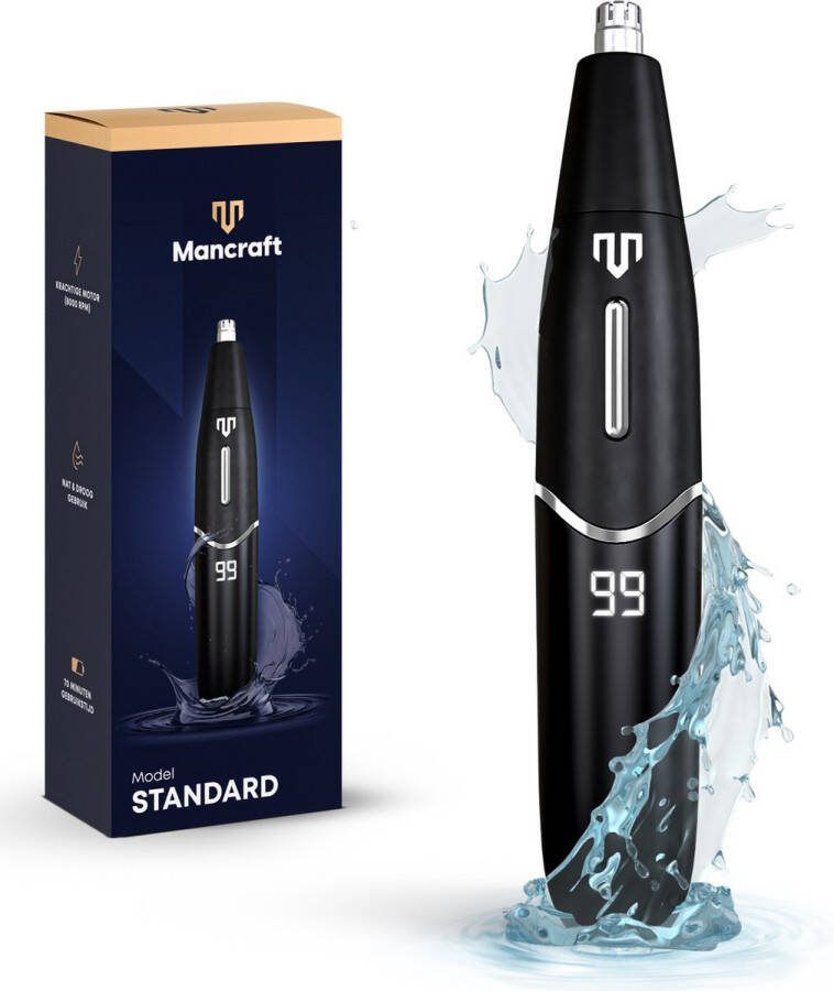 Mancraft Neustrimmer Standard Neushaartrimmer mannen Oortrimmer Waterdicht Oplaadbaar
