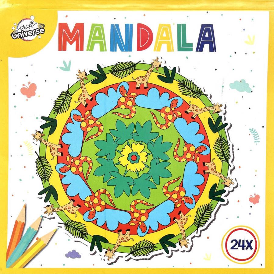 Craft universe Mandala Kleurboek voor Kinderen Dieren in de Jungle
