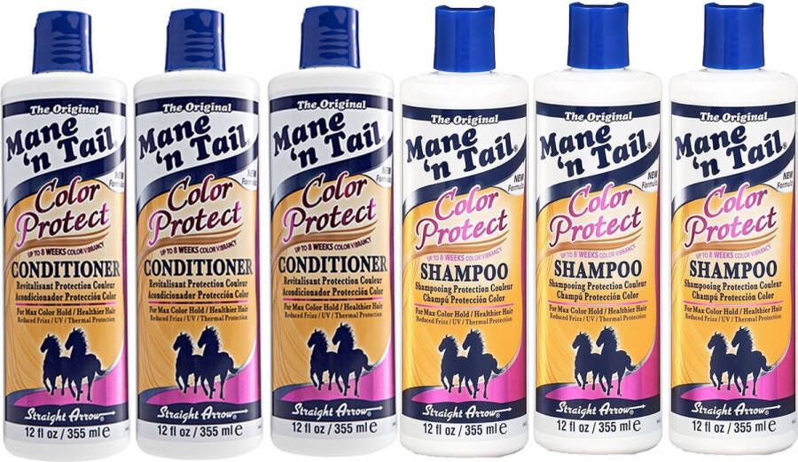 Mane 'n Tail Mane n Tail 3 x Color Protect Shampoo + 3 x Color Protect Conditioner 6 Pak Voordeelverpakking