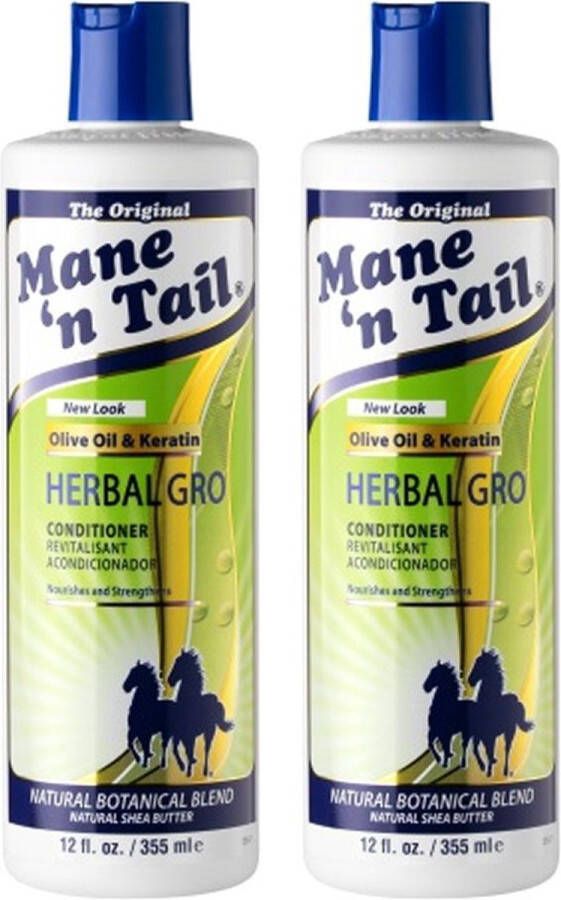 Mane 'n Tail Mane N Tail Conditioner Herbal Gro – 2 pak – Voedend – Natuurlijke kruiden