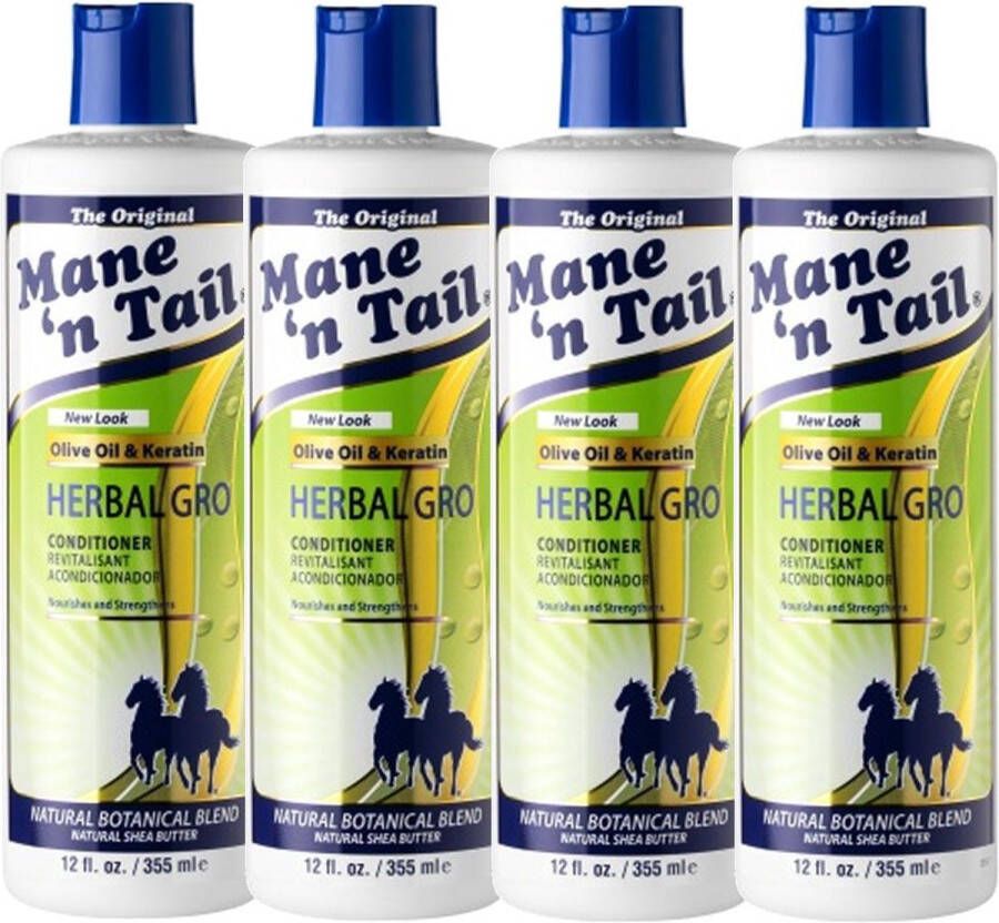 Mane 'n Tail Mane N Tail Conditioner Herbal Gro – 4 pak – Voedend – Natuurlijke kruiden