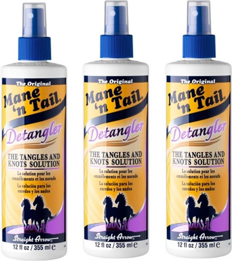 Mane 'n Tail Mane N Tail – Hair Detangler Spray – 3 Pak – Anti-Klit Spray