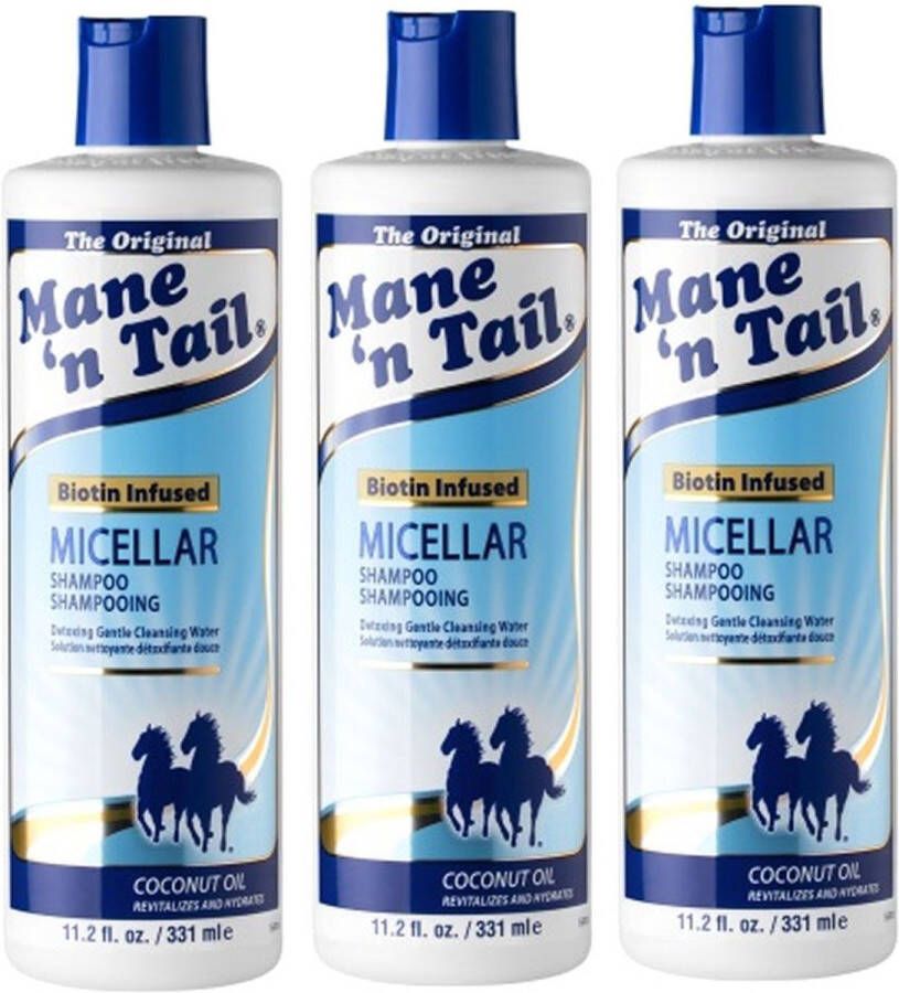 Mane 'n Tail MANE ´N TAIL Shampoo Micellar – 3 pak – Milde Shampoo Biotine