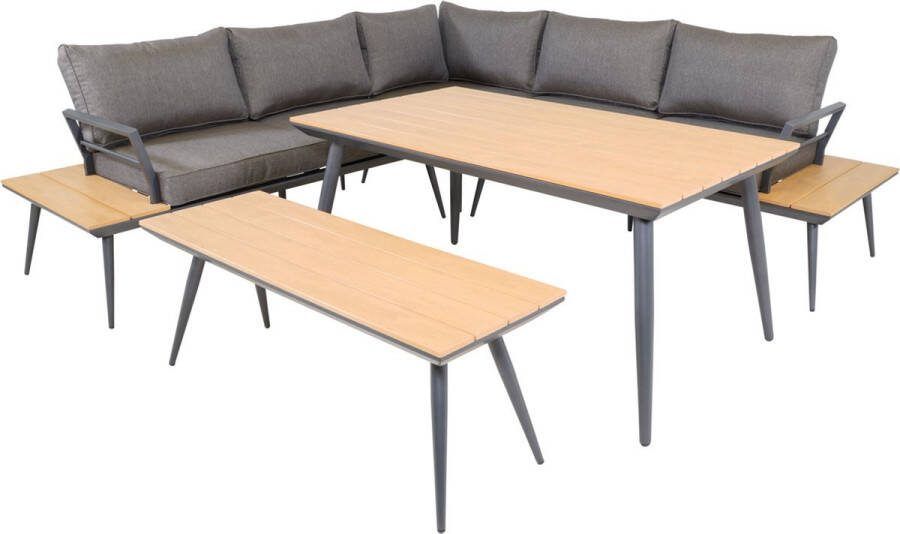 Mangoe Meubels Hoekbank dining Arezzo tuinmeubelen zomer dineren tuinset