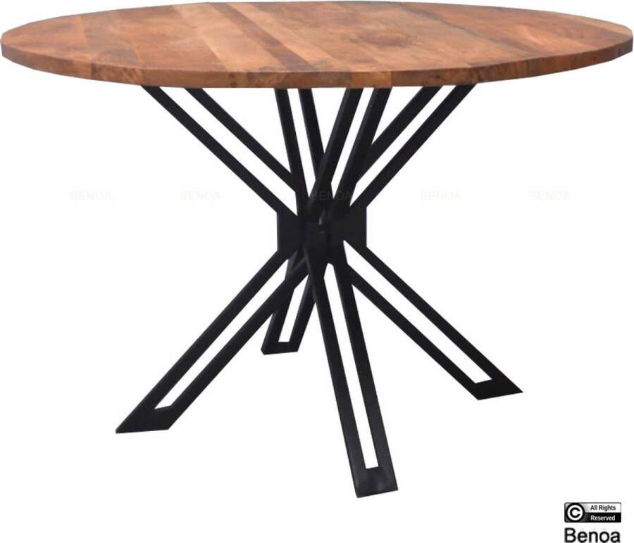Mangoe Meubels Mangohouten Eettafel Rond 120 cm Yana