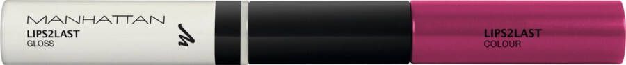 Manhattan Cosmetics Lipgloss Lips 2 Last Color & Lipgloss Pink Berry 46T 7.5ml