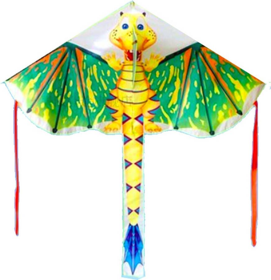 Manks kids collections Vlieger XL Baby dragon Kite Baby draak vlieger Kite 30 meter line Eenlijner 140 x 205cm