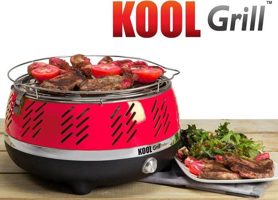 Mannsberger Kool Grill Houtskoolbarbecue Rood