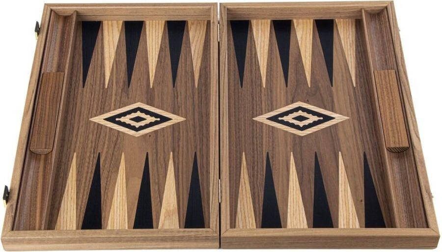 Manopoulos American Walnut Backgammon 38 x 23 cm Top Kwaliteit Klasse en Geweldig