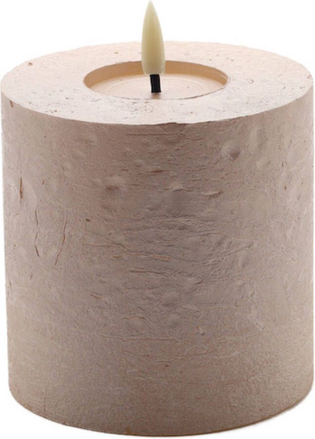 Mansion Atmosphere led kaars Champagne beige 10x10cm