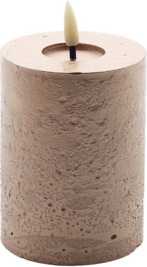 Mansion Atmosphere led kaars metallic champagne 10x7 5cm